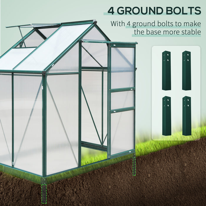6’L x 4’W 7’H Portable Walk-In / Garden polycarbonate walk-in greenhouse