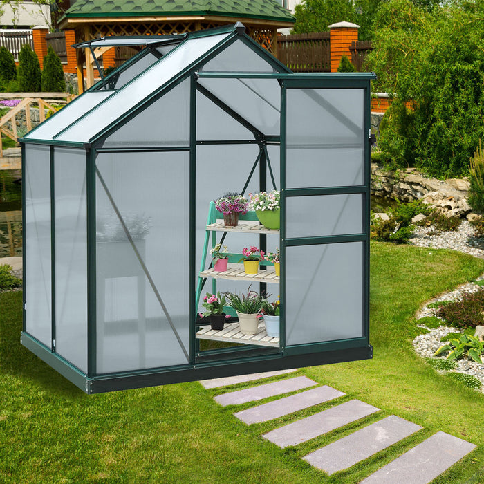 6’L x 4’W 7’H Portable Walk-In / Garden polycarbonate walk-in greenhouse
