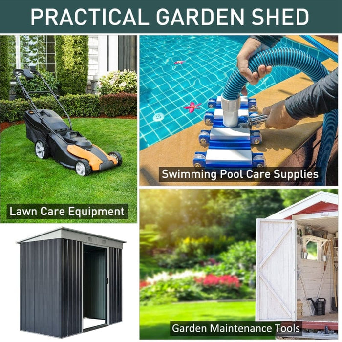 6' x 4' Backyard Garden Tool Storage Shed - 845-428