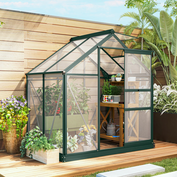 6’L x 4’W 7’H Portable Walk-In / Garden polycarbonate walk-in greenhouse