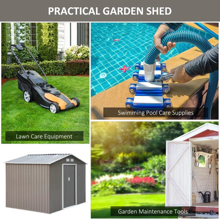 9' x 6.5' x 6.5' Outdoor Backyard Garden Tool Shed - 845-031GY