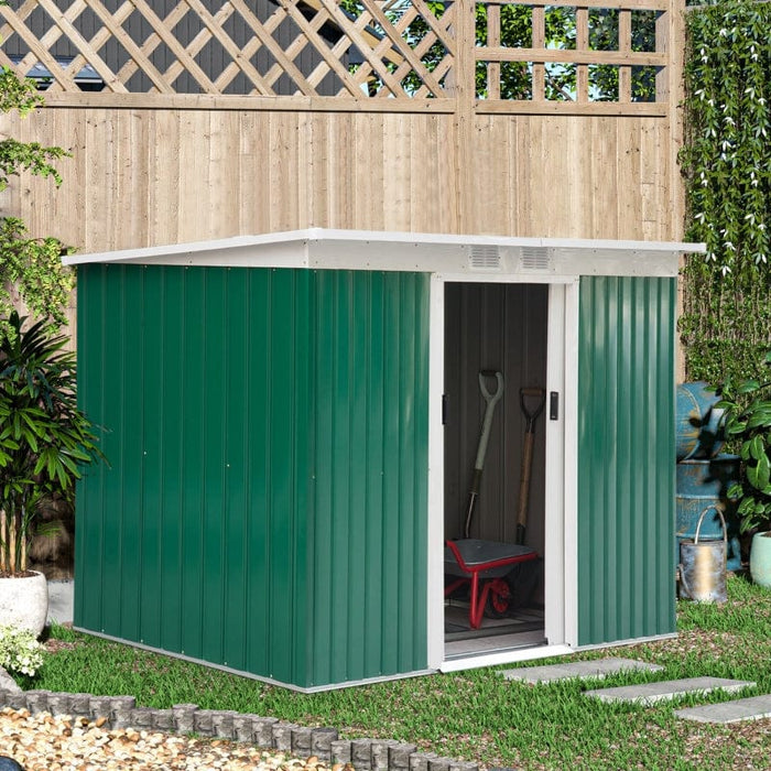 9' x 4.5' x 5.5' Outdoor Rust-Resistant Garden Storage Shed - 845-032