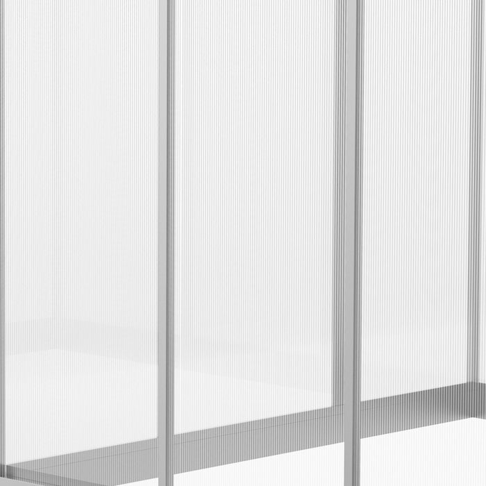 Greenhouse Portable Walk-In Greenhouse with Roof Vent and Rain Gutter for Plants, Herbs and Vegetables - 6' L x 6' W x 6.4' H