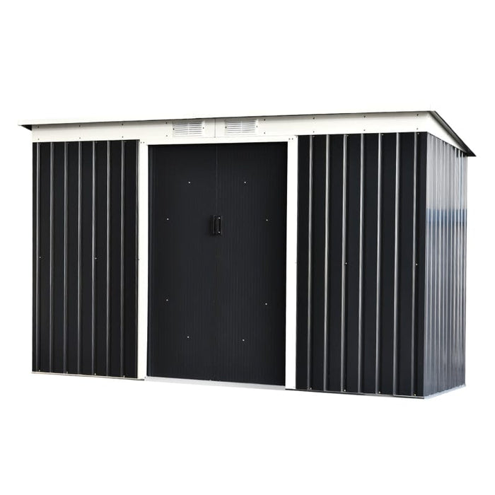 9' x 4.5' x 5.5' Outdoor Rust-Resistant Metal Garden Vented Storage Shed - 845-032CG