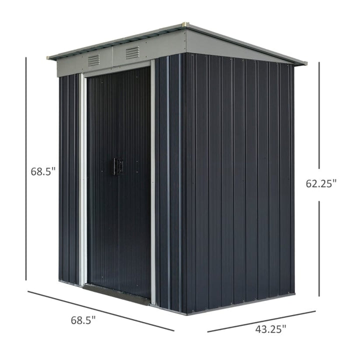 6' x 4' Backyard Garden Tool Storage Shed - 845-428